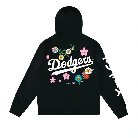 Dodgers x Takashi Murakami Hoodie Sweatshirt Black Size S NWT - Picture 1 of 4